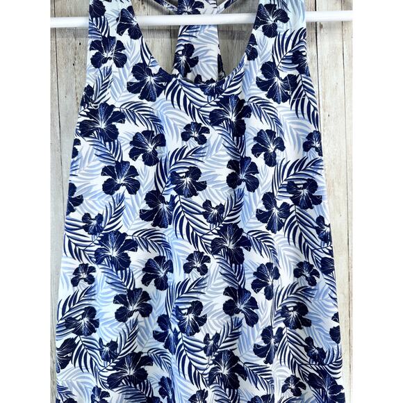 Tommy Bahama Sleepwear Womens M Blue Tropical Floral Sleeveless Racerback A Line - Picture 5 of 6